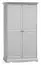 108 cm breiter Kleiderschrank mit 2 Türen | Farbe: Weiß Abbildung