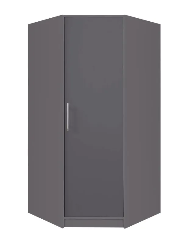 Eckschrank mit genügend Stauraum Hannut 41, Farbe: Anthrazit - Abmessungen: 190 x 95 x 95 cm (H x B x T)