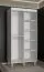 Klassischer Kleiderschrank mit fünf Fächern Jotunheimen 61, Farbe: Weiß - Abmessungen: 208 x 100,5 x 62 cm (H x B x T)