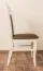Stuhl Buche massiv Vollholz weiß lackiert Junco 249 - Abmessung 98 x 48 x 50 cm
