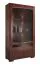 Große Vitrine Krasno 01, Eiche Massivholz, Push-to-open Funktion, inkl. LED-Beleuchtung, Maße: 193 x 101 x 45 cm, mit natürlichem Eichenfurnier 