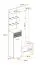 Schlichte Garderobe mit LED-Beleuchtung Sviland 01, Farbe: Eiche Wellington / Weiß - Abmessungen: 200 x 100 x 35 cm (H x B x T)