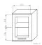 Hängevitrine Cikupa 18, Farbe: Nuss / Ulme - Abmessungen: 70 x 50 x 35 cm (H x B x T)
