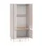 Kleiderschrank / Drehtürenschrank Humboldt 01 | Beine: Metall | 4 Türen | 1 Kleiderstange | Maße: 92 x 53 x 193 cm | Farbe: Eiche Cremona / Kaschmir
