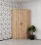 Eckkleiderschrank - Set A Fafe | 6-teilig | Farbe: Eiche Artisan / Schwarz | Soft-Close-Funktion | Kleiderschrank | viel Stauraum | 6 Schubladen