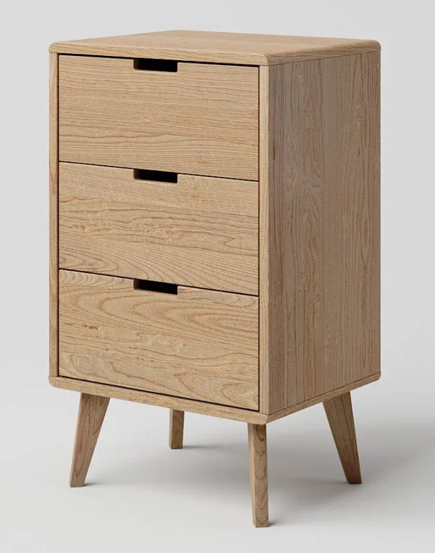 Kommode Eiche massiv natur Aurornis 28 - Abmessungen: 84 x 50 x 40 cm (H x B x T)
