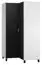 102 cm breiter Kleiderschrank mit 2 Türen | Farbe: Weiß / Schwarz Abbildung