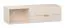 TV-Schrank | 1 offenes Fach | Farbe: Beige | Soft-Close-Funktion | Griffe: Eiche | zwei Schubladen | 1 Kabeldurchführung | Maße: 130 x 42 x 36 cm