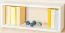 Hängeregal / Wandregal Kiefer massiv Vollholz weiß lackiert Junco 293 - 25 x 60 x 20 cm (H x B x T)
