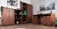 Regal Mojokerto 11, Farbe: Walnuss / Schwarz - Abmessungen: 121 x 80 x 39 cm (H x B x T)