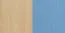 Schublade für Kinderbett / Jugendbett Milo 30, Farbe: Natur / Blau, massiv - Abmessungen: 15 x 86 x 78 cm (H x B x T)