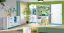 Kinderzimmer - Kommode Frank 06, Farbe: Weiß / Blau - 125 x 90 x 40 cm (H x B x T)