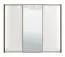 Kleiderschrank / Schwebetürenschrank Bogati 04, Farbe: Weiß / Weiß Hochglanz, eine Spiegeltür, zwei Kleiderstangen, Maße: 224 x 262,5 x 65,5 cm