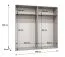 Drehtürenschrank | 2 Spiegeltüren | Farbe: Weiß | 2 Fächer | Soft-Close | 2 Kleiderstangen | Griffe: Kaschmir | Maße: 200 x 52 x 202 cm | Kleiderschrank | ABS-Kanten