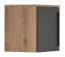 Aufsatz für Drehtürenschrank/ Kleiderschrank Burgos  02, Farbe: Eiche / Grau - 45 x 40 x 38 cm (H x B x T)