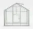 Gewächshaus - Glashaus Rucola L5, Wände: 4 mm gehärtetes Glas, Dach: 6 mm HKP mehrwandig, Grundfläche: 4,80 m² - Abmessungen: 220 x 220 cm (L x B)