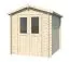 Gartenhaus Krimml - 2,12 x 2,30 Meter aus 19 mm Blockbohlen inkl. Massivholzdach und Dachpappe