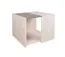 Jugendzimmer - Tisch Matthias 10, Farbe: Creme / Braun - Abmessungen: 47 x 57 x 56 cm (H x B x T)