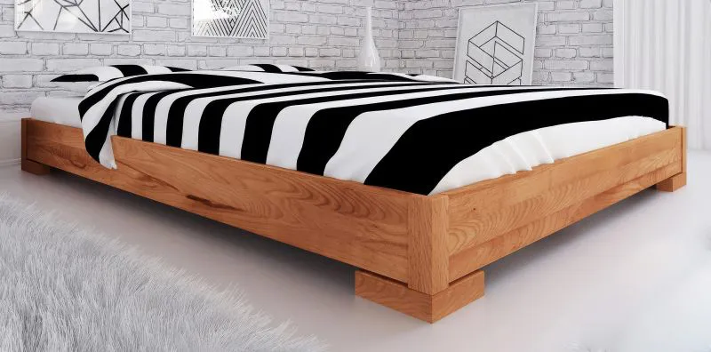 Einzelbett / Gästebett Kapiti 10 Kernbuche massiv geölt - Liegefläche: 90 x 200 cm (B x L)