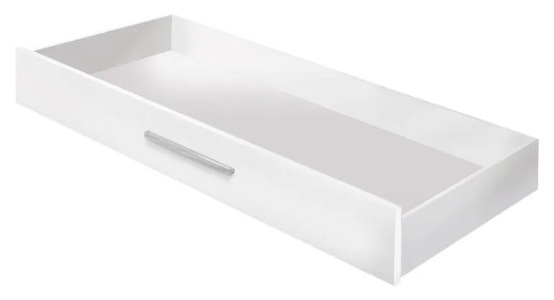 Schublade für Doppelbett Cerdanyola, Farbe: Eiche / Weiß - Abmessungen: 19 x 120 x 78 cm (H x B x L)