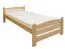 Einzelbett / Gästebett Buche massiv Vollholz natur 118, inkl. Lattenrost - Abmessung 80 x 200 cm