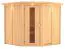 Sauna Chiara 02, 68 mm Wandstärke - 210 x 210 x 202 cm (B x T x H)