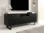 Stabiler TV-Schrank / TV-Möbel Zapopan 103, Maße: 56 x 150 x 40 cm, Farbe: Schwarz, Beine: Metall, Push-to-open Funktion, vier Fächer, ein Kabelloch