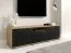 TV-Schrank / TV-Möbel vier Fächer Zapopan 101, Farbe: Eiche Artisan / Schwarz, Maße: 42 x 150 x 40 cm, Push-to-open Funktion, ein Kabelloch, für Wohnzimmer