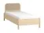 Kopfteilpolsterung für Einzelbett / Gästebett Aegir 38 / 39 / 40, Farbe: Braun, Maße: 34 x 75 x 4 cm