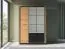 Stylischer Kleiderschrank Dagali 02, Farbe: Eiche / Schwarz, Maße: 210 x 150 x 58 cm, modernes und einfaches Design, Soft-Close-System, fünf Fächer, für Schlafzimmer