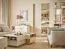 Couchtisch auf vier Rollen | 1 offenes Fach | 1 Schublade | Farbe: Eiche / Beige | Soft-Close-Funktion | Push-to-open Funktion | für Wohnzimmer