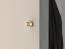 Schrank mit einer ausziehbaren Kleiderstange Petkula 12, Farbe: Beige hell, zwei Fächer, Griff: Gold matt, Soft-Close Funktion, Beine: Schwarz, für Vorraum