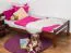 Kinderbett / Jugendbett "Easy Premium Line" K1/2n, Buche Vollholz massiv dunkelbraun lackiert - Liegefläche: 90 x 190 cm