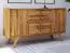 Kommode / Sideboard Otago 13, Push to open System, 4 Fächer, Wildeiche Massivholz geölt, Soft Close System, 90 x 160 x 50 cm, mit vier Schubladen