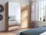 Schlafzimmerschrank Spiegeltürenschrank Lamia, 2 Meter breit, Farbe: Eiche Artisan, Naturoptik, 6 Fächer, 1 Kleiderstange, mit 2 Türen, Kleiderschrank