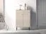 Garderobe Komplett - Set E Petkula, 6-teilig, mit modernen Lamellen Design, Farbe: Beige hell, Soft-Close Funktion, ABS-Kantenschutz