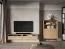 TV-Unterschrank | 2 Kipptüren | 4 Fächer | Farbe: Eiche Mavelie | 180 x 33 x 33 cm | Push-to-open Funktion | Soft-Close Funktion | TV-Board | für Wohnzimmer