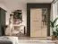 Kleiderschrank | Farbe: Eiche Lindberg | 2 Drehtüren | 2 Fächer | 79 x 51 x 203 cm | für Büro und Homeoffice | abschließbar | Soft-Close Funktion | 1 Kleiderstange