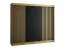 Schiebetürenschrank / Kleiderschrank Borgis 06A, Farbe: Eiche Artisan / Schwarz matt - Abmessungen: 200 x 250 x 62 cm (H x B x T)