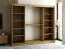 Schiebetürenschrank / Kleiderschrank Borgis 06A, Farbe: Eiche Artisan / Schwarz matt - Abmessungen: 200 x 250 x 62 cm (H x B x T)