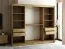 Schiebetürenschrank / Kleiderschrank Borgis 06A, Farbe: Eiche Artisan / Schwarz matt - Abmessungen: 200 x 250 x 62 cm (H x B x T)