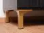 Stabiles Sideboard / Kommode mit vier Fächer Barbe 17, drei Schubladen, Farbe: Schwarz matt, ABS-Kantenschutz, Griffe: Gold, zwei Türen, Maße: 83,5 x 137 x 40 cm, leicht kombinierbar mit anderen Möbeln
