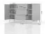 Kommode Vaitele 13, Farbe: Anthrazit Hochglanz / Walnuss - 88 x 152 x 45 cm (H x B x T)