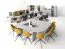 Büroschrank / Kleiderschrank Toivala 05, Farbe: Hellgrau - Abmessungen: 204 x 55 x 34 cm (H x B x T), mit 1 Tür und 2 Fächern
