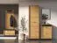 Schrank Lautela 01, Farbe: Eiche / Schwarz - Abmessungen: 200 x 60 x 34 cm (H x B x T), mit 1 Tür und 2 Fächern