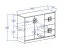 Kinderzimmer - Kommode Fabian 08, Farbe: Eiche Hellbraun / Weiß / Grau - 93 x 120 x 40 cm (H x B x T)
