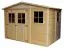 Gerätehaus, Gartenschuppen, Gartenhaus - 3 x 2 Meter - aus Holz / Blockbohlen - inkl. Dachpappe - Satteldach Abbildung