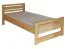 Kinderbett 100 x 200 cm | Massivholz: Kiefer | Natur Lackiert Abbildung