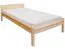 Kinderbett 100 x 200 cm | Massivholz: Kiefer | Natur Lackiert Abbildung