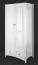 Kleiderschrank Kiefer Vollholz massiv weiß Lagopus 120 - Abmessungen: 200 x 80 x 60 cm (H x B x T)